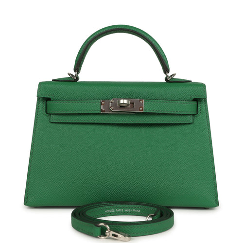 Hermes Kelly Sellier 20 Cactus Verso Epsom Palladium Hardware