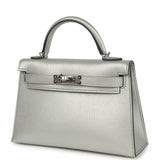 Hermes Kelly Sellier 20 Argent Chevre Chamkilight Palladium Hardware