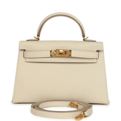 Hermes Kelly Sellier 20 Craie Epsom Gold Hardware