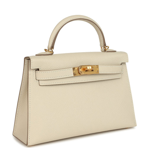Hermes Kelly Sellier 20 Craie Epsom Gold Hardware