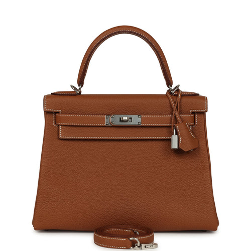 Hermes Kelly Retourne 28 Gold Togo Palladium Hardware