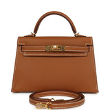 Hermes Kelly Sellier 20 Gold Epsom Gold Hardware
