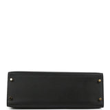 Hermes Kelly Sellier 32 Black Epsom Gold Hardware