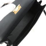 Hermes Kelly Sellier 32 Black Epsom Gold Hardware