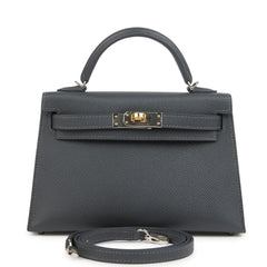 Hermes Kelly Sellier 20 Ardoise Epsom Electrum Hardware