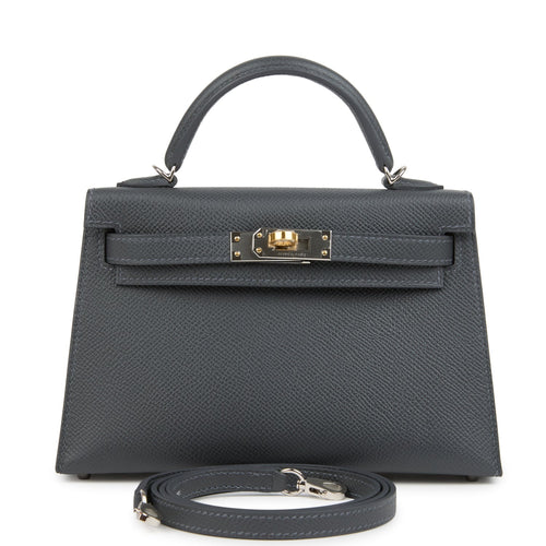Hermes Kelly Sellier 20 Ardoise Epsom Electrum Hardware