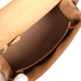 Hermes Kelly Sellier 25 Chai Ostrich Gold Hardware - Thumbnail View 8