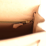 Hermes Kelly Sellier 25 Chai Ostrich Gold Hardware - Thumbnail View 9