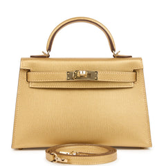 Hermes Kelly Sellier 20 Dore Chevre Chamkilight Permabrass Hardware