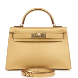 Hermes Kelly Sellier 20 Dore Chevre Chamkilight Permabrass Hardware
