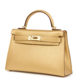 Hermes Kelly Sellier 20 Dore Chevre Chamkilight Permabrass Hardware