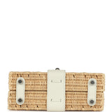 Hermes Mini Picnic Kelly 20 White Swift and Osier Wicker Palladium Hardware
