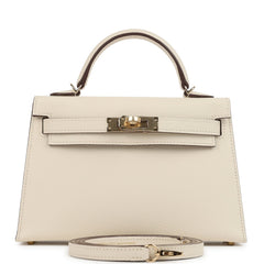 Hermes Special Order (HSS) Kelly Sellier 20 Craie Verso Epsom Permabrass Hardware