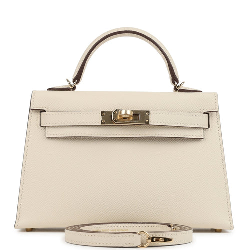 Hermes Special Order (HSS) Kelly Sellier 20 Craie Verso Epsom Permabrass Hardware