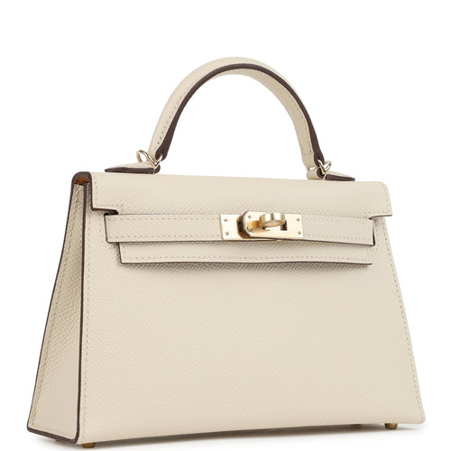 Hermes Special Order (HSS) Kelly Sellier 20 Craie Verso Epsom Permabrass Hardware