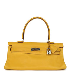Vintage Hermes Shoulder Kelly JPG 42 Soleil Clemence Palladium Hardware