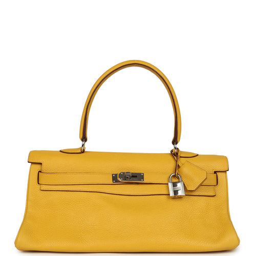 Vintage Hermes Shoulder Kelly JPG 42 Soleil Clemence Palladium Hardware