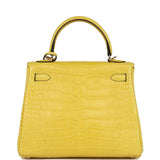 Hermes Kelly Retourne 25 Mimosa Matte Alligator Permabrass Hardware