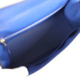 Hermes Kelly Sellier 28 Bleu Electric Tadelakt Gold Hardware