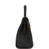 Hermes Kelly Retourne 25 Black Togo Gold Hardware