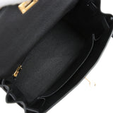 Hermes Kelly Retourne 25 Black Togo Gold Hardware
