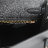 Hermes Kelly Retourne 25 Black Togo Gold Hardware