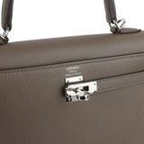 Hermes Kelly Sellier 25 Etain Epsom Palladium Hardware