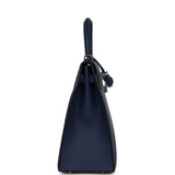 Hermes Kelly Sellier 35 Bleu Saphir Epsom Palladium Hardware