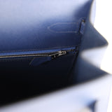 Hermes Kelly Sellier 35 Bleu Saphir Epsom Palladium Hardware