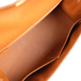 Pre-owned Hermes Kelly Sellier 32 Gold Epsom Gold Hardware