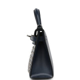 Hermes Kelly Sellier 20 Clouté Bleu Abysse Box Palladium Hardware - Thumbnail View 3