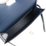 Hermes Kelly Sellier 20 Clouté Bleu Abysse Box Palladium Hardware - Thumbnail View 9