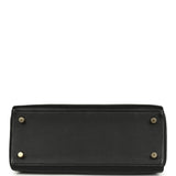 Hermes Kelly Retourne 25 Black Cheri Gold Hardware