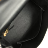 Hermes Kelly Retourne 25 Black Cheri Gold Hardware