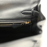 Hermes Kelly Retourne 25 Black Cheri Gold Hardware