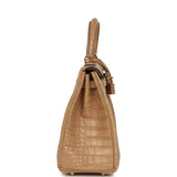 Hermes Kelly Retourne 25 Chai Matte Alligator Gold Hardware