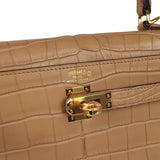 Hermes Kelly Retourne 25 Chai Matte Alligator Gold Hardware