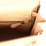 Hermes Kelly Retourne 25 Chai Matte Alligator Gold Hardware