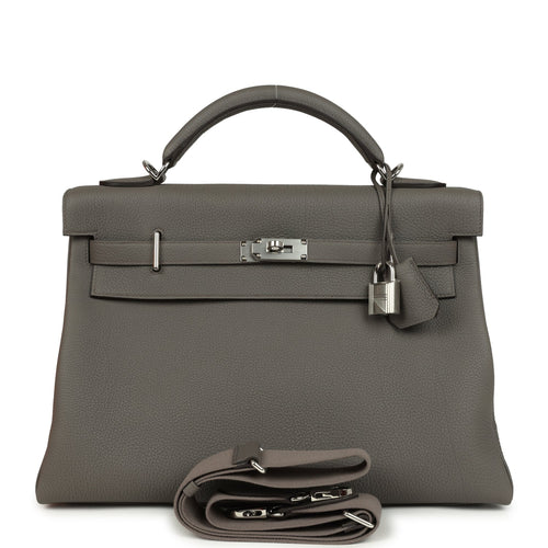 Hermes Kelly 42 Maxi Etain Togo Palladium Hardware