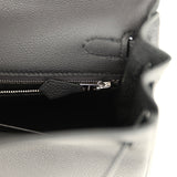 Hermes Kelly Retourne 25 Black Togo Palladium Hardware