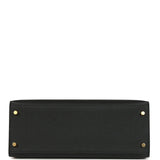Pre-owned Hermes Kelly Sellier 28 Black Epsom Permabrass Hardware - Thumbnail View 6