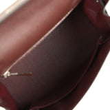 Hermes Kelly Sellier 25 Casaque Etoilee Rouge Sellier Epsom, Black Tadelakt, Rose Darling Chevre Mysore Palladium Hardware