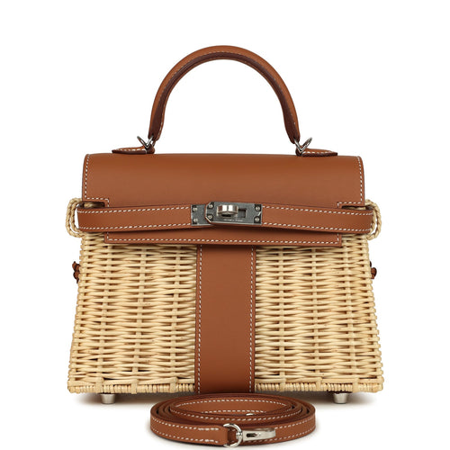 Hermes Mini Picnic Kelly 20 Gold Swift Palladium Hardware