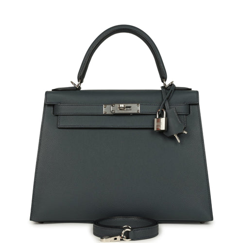 Hermes Kelly Sellier 28 Gris Misty Epsom Palladium Hardware