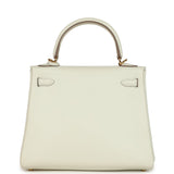 Pre-owned Hermes Kelly Retourne 25 Mushroom Swift Gold Hardware
