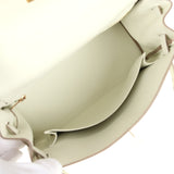 Pre-owned Hermes Kelly Retourne 25 Mushroom Swift Gold Hardware