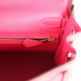 Hermes Kelly Retourne 25 Framboise Togo Gold Hardware