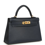 Hermes Kelly Sellier 20 Bleu Nuit Madame Gold Hardware - Thumbnail View 2