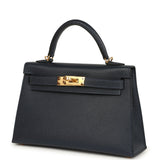 Hermes Kelly Sellier 20 Bleu Nuit Madame Gold Hardware - Thumbnail View 5
