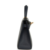Hermes Kelly Sellier 20 Bleu Nuit Madame Gold Hardware - Thumbnail View 3